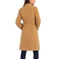 thumbnail image 3 of INSPIRE CHIC Collarless Coat for Women's Single Breasted Outwear Tie Waist Elegant Winter Coats Khaki M, 3 of 5