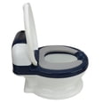 thumbnail image 2 of Orinal de transición para niños pequeños, desmontable, lavable, con cojín de poliuretano suave, ideal para entrenamiento, color azul y blanco, 2 of 14