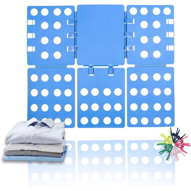 Organizador de ropa para camisetas de niños, organizador de ropa con herramienta de plástico duradera para doblar de manera fácil y rápida, organizador de armario de tamaño familiar para viajes en