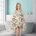 thumbnail image 6 of Beige Dinosaurs Text Pattern Hooded Bath Towel，50"x30" for Ages 3 To 12 Kids, Quick Dry Lightweight Soft Microfiber Hood Beach Towel Cover Up for Kids, 6 of 7