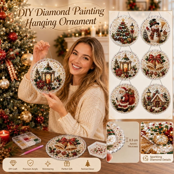 Christmas Ornament Kits 10 Inch Winter Craft Kit Holiday Diy Decor Christmas Tree Ornaments Set Christmas Decorations for Home Kids Adult Craft Project