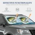 thumbnail image 4 of Salouo Largemouth Bass jumps out of water Pattern Car Windshield Sun Shade Foldable | Front Windshield Shade for Sun, Heat and UV Rays | Interior Sun Protection-Small, 4 of 6