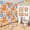 Orange and Blue, variant on FRAMICS Fall Pumpkin Shower Curtain Sets with Rugs, 16-Piece Thanksgiving Sunflower Buffalo Plaid Bathroom Sets with Hooks, Waterproof Fabric Bathroom Decor Set