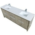 thumbnail image 6 of Lexora Home Lafarre 80" Double Quartz Top Bathroom Vanity with Rose Gold Faucet, 6 of 13