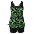 thumbnail image 4 of qucoqpe Tankini Swimsuits for Women Loose Fit Floral Print Two Piece Modest Bathing Suits Blouson Tankini Tops with Boyshorts, 4 of 6
