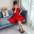 thumbnail image 5 of EnJoCho Kids Toddler Girls Cheongsam Princess Dress Short Bubble Sleeve Patchwork Chinese Traditional Qipao Party Outfit 𝖧anfu Clothing Apparel Asian Oriental Festival Celebration Costum𝖾, 5 of 8