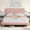 Pink, variant on Queen Size Cloud Bed Frame with Adjustable Upholstered Headboard, Modern Soft Full Platform Bed with Boucle Fabric,No Box Spring Needed, Beige