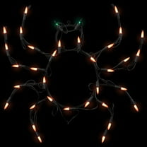 15" Lighted Spider Halloween Window Silhouette Decoration