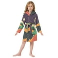 thumbnail image 6 of FORMRS Niños Bathrobe Unisex Hooded Robe Soft Plush Pajamas Sleepwear, Size 2-3T, Purple Mountain, 6 of 7