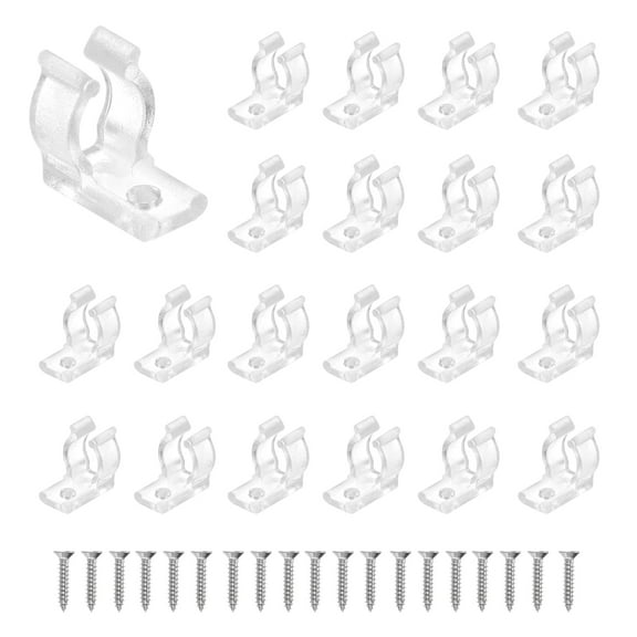 Uxcell U Clips Holder Bracket for 7mm to 9mm Round LED Strip Fluorescent Tube 30pcs