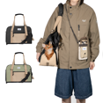 thumbnail image 2 of Transportín suave para perros y gatos pequeños, portátil, transpirable, plegable, bolso de hombro, bolso de viaje para cachorros y gatitos, gran espacio, 2 of 5