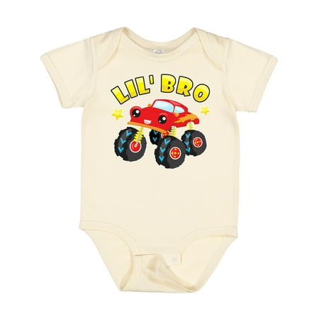 

Inktastic Monster Truck Little Bro Gift Baby Boy Bodysuit