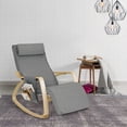 thumbnail image 5 of Gymax Rocking Chair Realx Lounge Chair Rocker Adjustable Footrest w/ Pillow & Pocket, 5 of 10