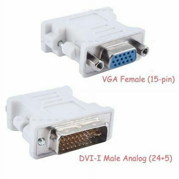CableVantage DVI-I 24 5 Pin Male To 15 Pin VGA Female Adapter Convertor