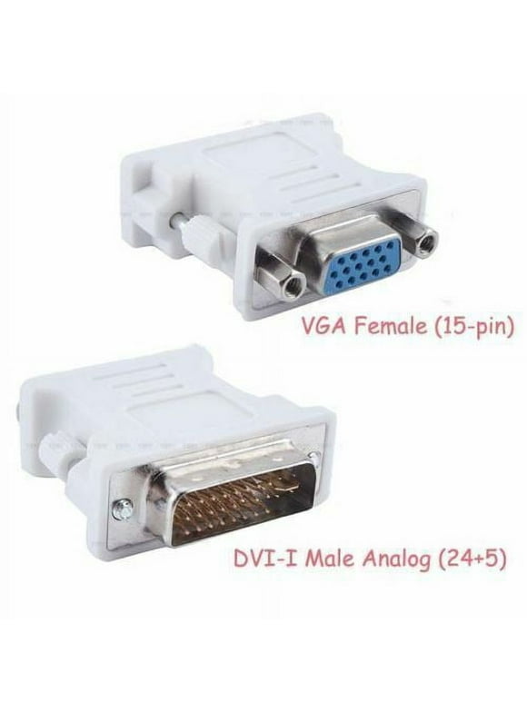 CableVantage DVI-I 24+5 Pin Male To 15 Pin VGA Female Adapter Convertor