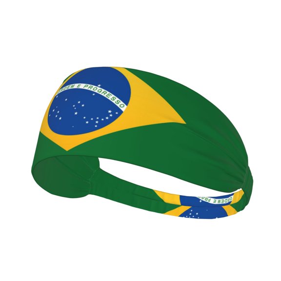 Brazil Flag Sweatbands Non Slip Headbands For Fashion Workout Yoga Sports Elastic Bands Exercise