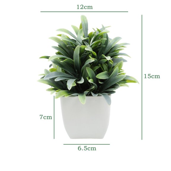 1Pack Mini Artificial Plastic Potted Fake Plants for Home Decor, Indoor Small Faux Topiaries for Room, Office Desk, Bathroom Greenery Decoration, Perfect for Home Decorative Gift