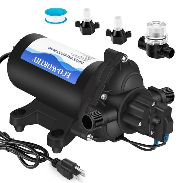 Bomba de diafragma de presión de agua ECO-WORTHY Serie 33 110 V AC