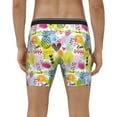 thumbnail image 4 of Xecao Tropical Pineapples Print Boxer Briefs for Men's Stretch Moisture-Wicking Underwear, Mid-Rise Classics breathable fabric, 4 of 7