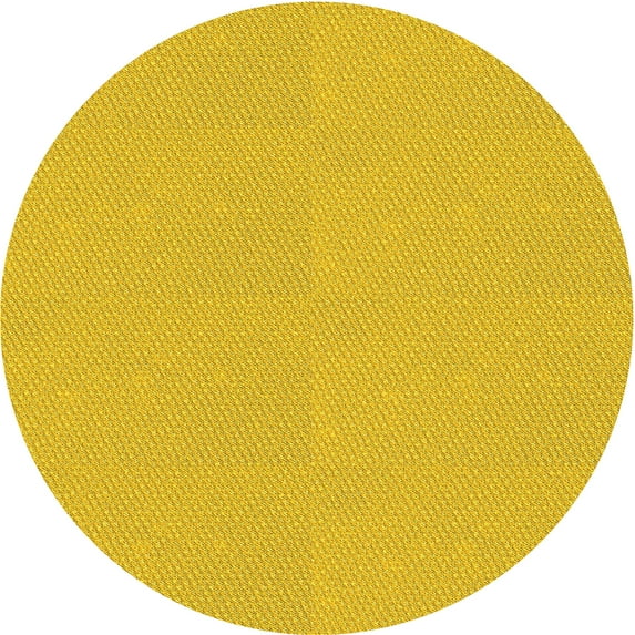 Ahgly Company Machine Washable Indoor Square Transitional Yellow Area Rugs, 3' Square