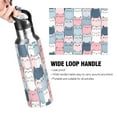thumbnail image 4 of Insulated Stainless Steel Sports Water Bottle With Straw and Handle,Cute Style Ideal for Outdoor Use 1000 ml Simple Sketch Of A Cat, 4 of 7