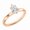 Rose Gold, variant on Collection 0.50 Carat Pear Shape Lab Grown White Diamond Sparkling Solitaire Engagement Ring for Women in 10K Solid White Gold, Size 9
