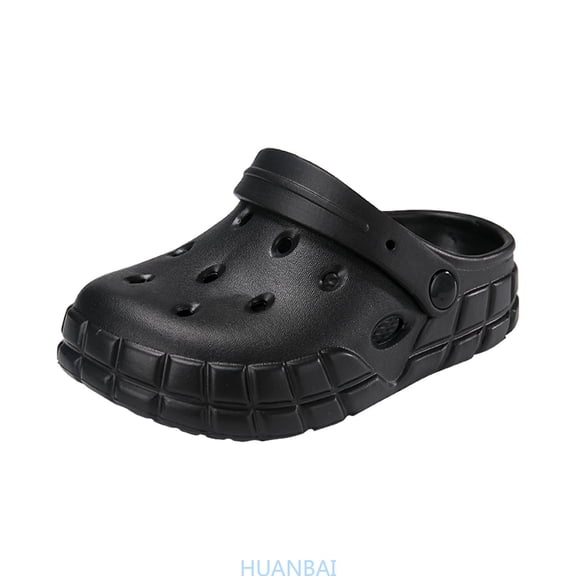 HUANBAI Boys Sandals For Kids Lightweight Breathable Comfortable Outdoor Summer Beach Play Shoes Casual Footwear ,(3-4 Years Black) Size ,9