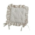 thumbnail image 4 of Cojín de silla con volantes, y transpirable, cuadrado, decorativo, para cocina, patio, jardín, decoración rústica, 4 of 8