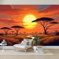 thumbnail image 7 of Wallpaper Serene Sunset African Savannah Acacia Trees River Peel and Stick Wall Murals 100"H x 144"W Removable PVC Wall Paper Self-Adhesive Wall Paintings Art Decor for Bedroom Living Room, 7 of 7
