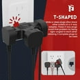 thumbnail image 3 of WarmHaven 3 Way Plug Adapter, 3 Plug Wall Adapter, 3 Prong, Grounded, 15A, 1875W, Multiple Plug Expander for Home, Outdoor, ETL Listed, Black, 3PACK, 3 of 6