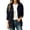 Black, variant on Women's Checkered Fleece Zip Up Jacket Oversized Stand Collar Cozy Plush Coat Soft Long Sleeve Loungewear with Pockets Warm Winter Outwear Yellow