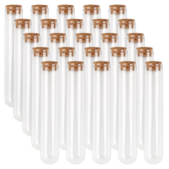 Tubos de ensayo de vidrio DEPEPE de 45 ml, 25 x 140 mm con tapones de corcho