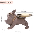 thumbnail image 3 of Decoración de escultura de Bulldog con escultura de animal de resina de palet para estudio (gris), 3 of 7