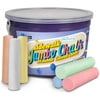 ArtCreativity Jumbo Sidewalk Chalk Set for Kids - 38 Colorful Chalk Pieces in a Storage Bucket - Portable, Dust Free and Washable - For Driveway, Pavement, Outdoors - Great Arts and Crafts Gift