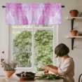 thumbnail image 5 of Purple Marble Window Valance Curtain Abstract Geometric Modern Ombre Rod Pocket Short Curtain for Living Room, Bedroom & Kitchen Window Decor 60x18in, 5 of 8