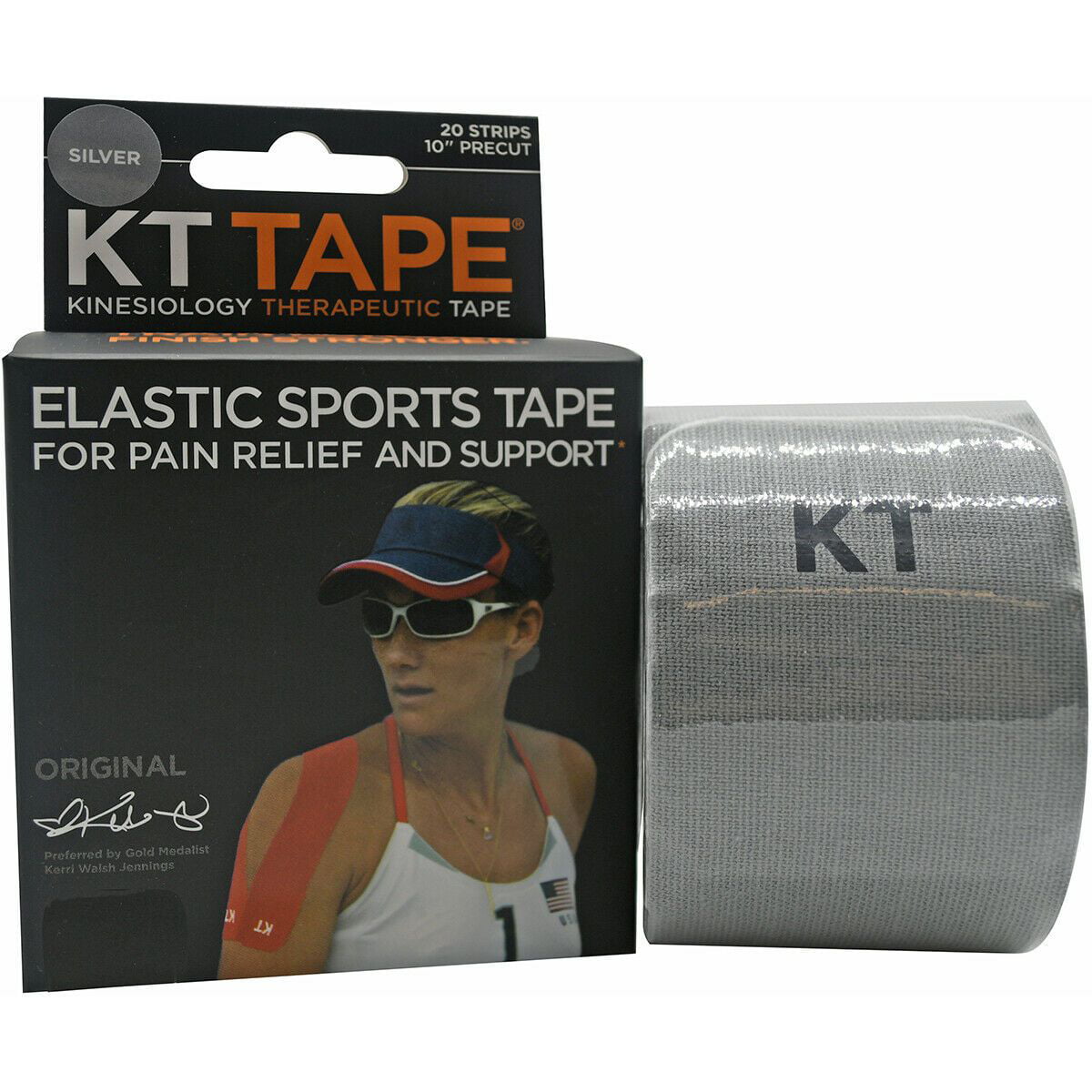 Gold 20 Strips KT Tape Cotton 10/" Precut Kinesiology Therapeutic Sports Roll