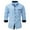 AB02-Light Blue, variant on Mens Business Dress Shirts Long Sleeve Casual Button Down Shirt Formal Inner Collar Contrast Shirt for Men Wedding with Pocket Light Blue M