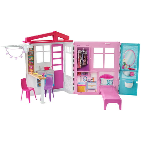 Barbie Fully Furnished Close & Go House with Themed