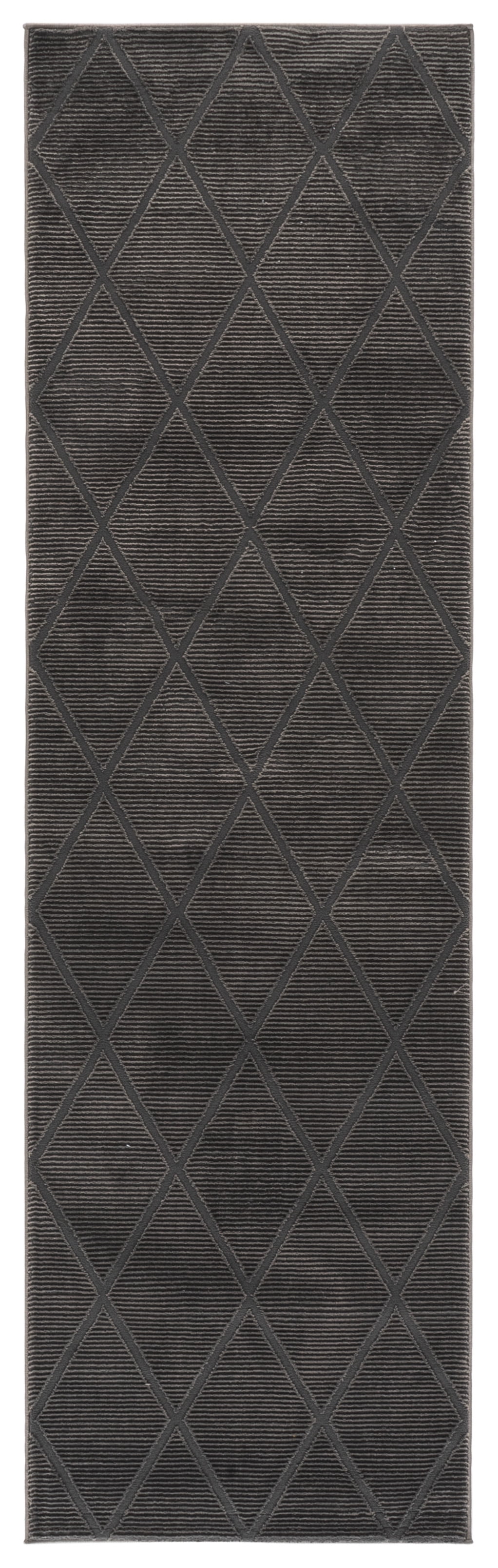 Safavieh Revive Lorrin Diamond Polyester Runner Rug, Charcoal, 2'3" x 8'