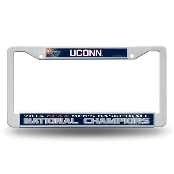 Connecticut UCONN Huskies 2014 NCAA Mens Basketball National Champions Plastic License Plate Frame