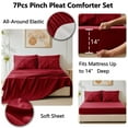 thumbnail image 3 of Juego de edredón CozyLux Red King Size, cama de 7 piezas en una bolsa, 3 of 6