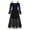 Navy, variant on KICILVS Vampire Costume Women Cold Shoulder Lace up Sheer Long Sleeve Maxi Dress Elegant Gothic Cosplay Halloween Dress