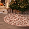 thumbnail image 5 of Xecao fall flower plaid Pattern Christmas Tree Skirt Round Xmas Tree Mat Base Cover for Holiday Home Decorations-48", 5 of 6