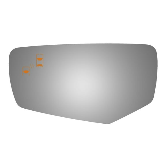 Power Flat Driver Side Replacement Mirror Glass For 2014-2016 Cadillac CTS W/O Baking Plate