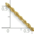 thumbnail image 5 of 14K Yellow Gold 2.25mm Diamond Cut Quadruple Rope Chain Female Adult Necklace 18", 5 of 5