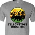 thumbnail image 4 of Inktastic Yellowstone National Park with Bear Mountains and Trees Cricle T-Shirt, 4 of 5