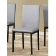 thumbnail image 5 of Roundhill Furniture Citico Metal 5-Piece Dinette Set with Laminated Faux Marble Top, Off White Table with Gray Chairs, 5 of 7
