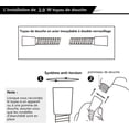 thumbnail image 4 of Alcachofa de ducha + manguera de ducha flexible de 2 m, alcachofa de ducha con manguera, 5 modos de ahorro de agua y botón de interruptor, alcachofa de ducha de alta presión de acero inoxidable, 4 of 5