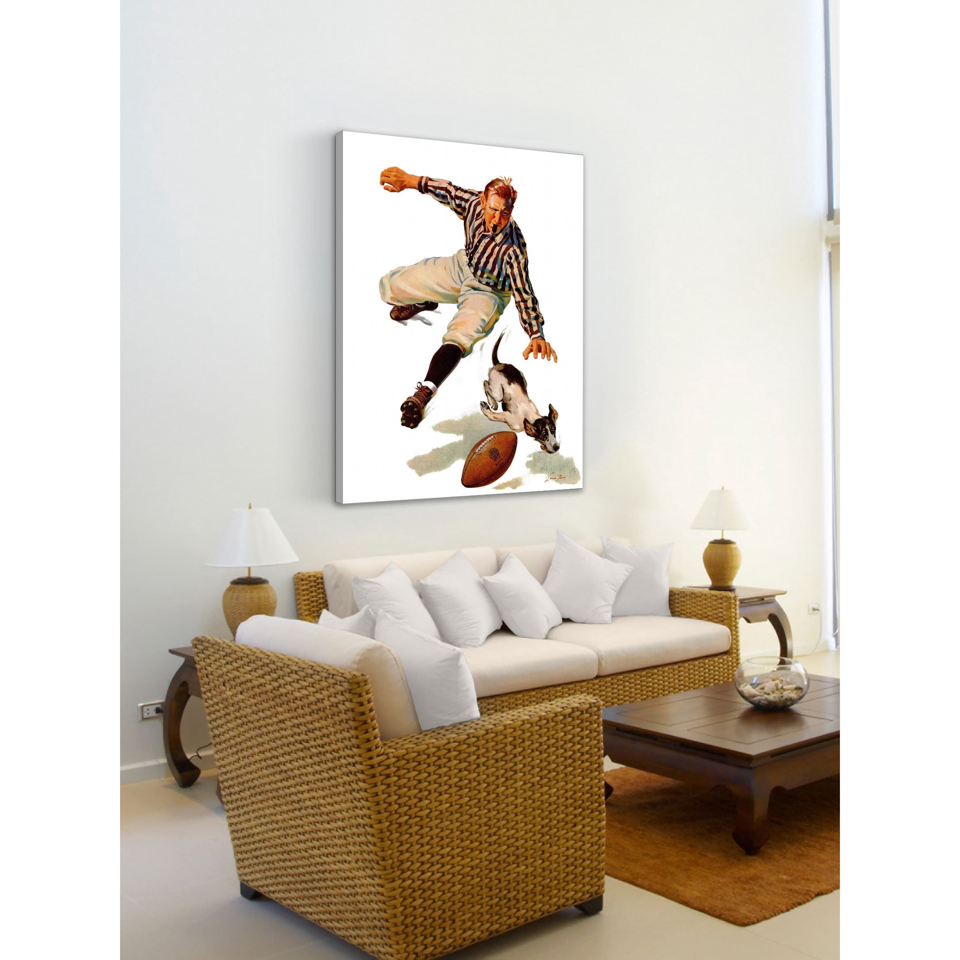Marmont Hill Dog on the Field by Lonie Bee Painting Print on Canvas