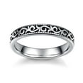 thumbnail image 2 of Celtic Knot Stainless Steel Rings for Man Women Vintage Vine Pattern Silver Polished Wedding Promise Band, 2 of 3